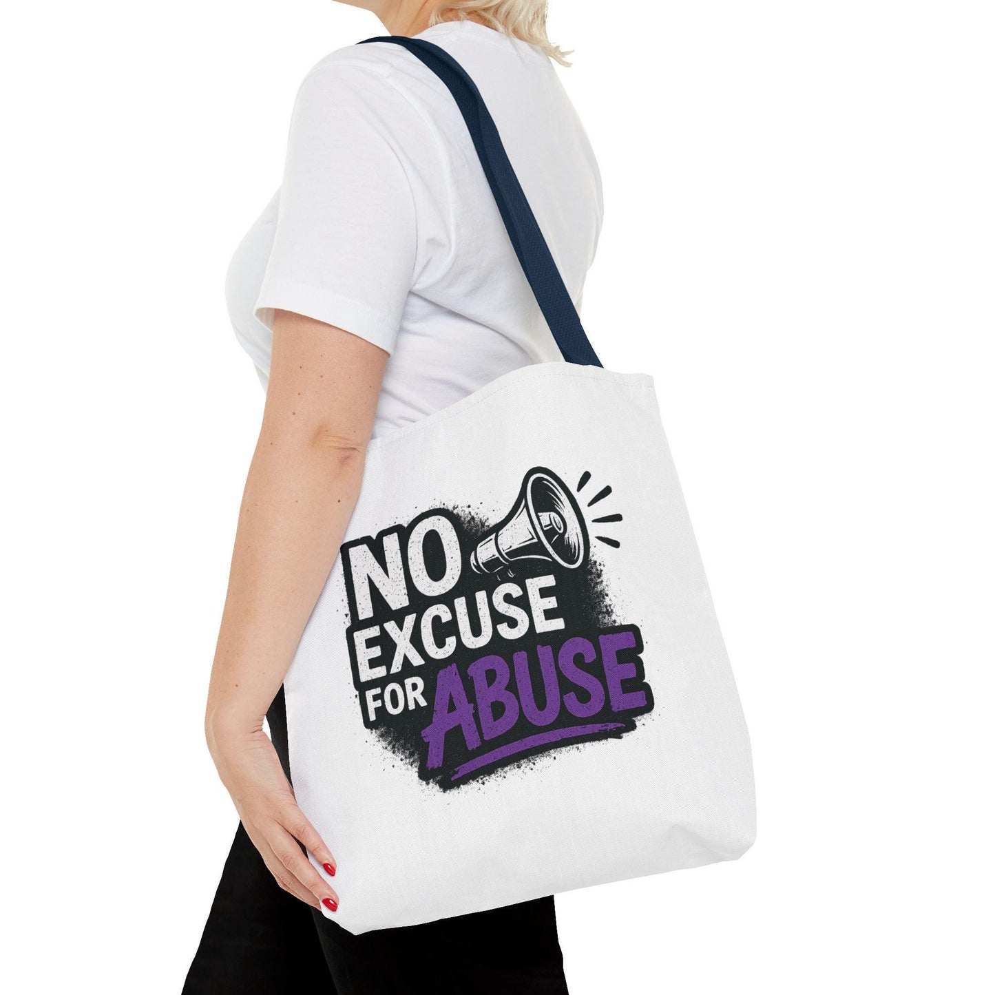 Empowerment Tote Bag - No Excuse for Abuse, Advocacy Tote, Eco-Friendly Bag, Fundraiser Gift, Awareness Campaign Bag