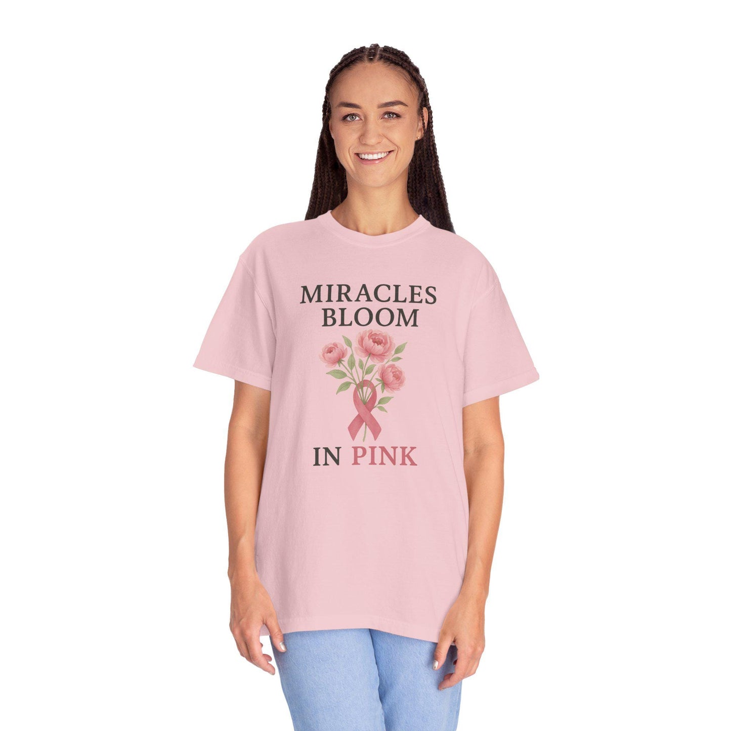 Breast Cancer Awareness T-Shirt, Floral Design for Charity Events, Gifts for Survivors, Unisex Apparel, Supportive Fashion