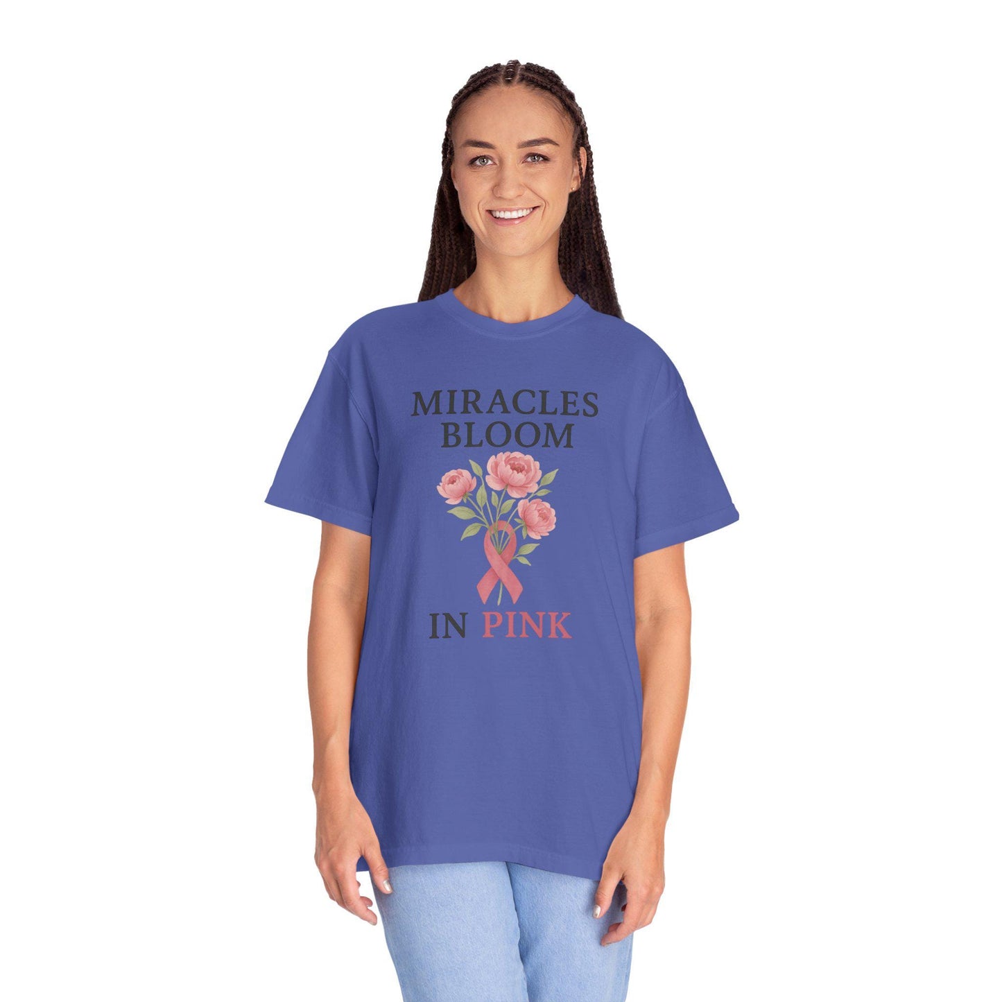 Breast Cancer Awareness T-Shirt, Floral Design for Charity Events, Gifts for Survivors, Unisex Apparel, Supportive Fashion