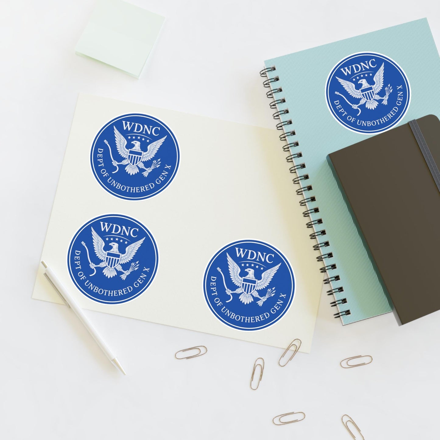 WDNC Department of Unbothered Sticker Sheets, Fun Office Decor, Laptop Stickers, Gift for Students, Journal Decor