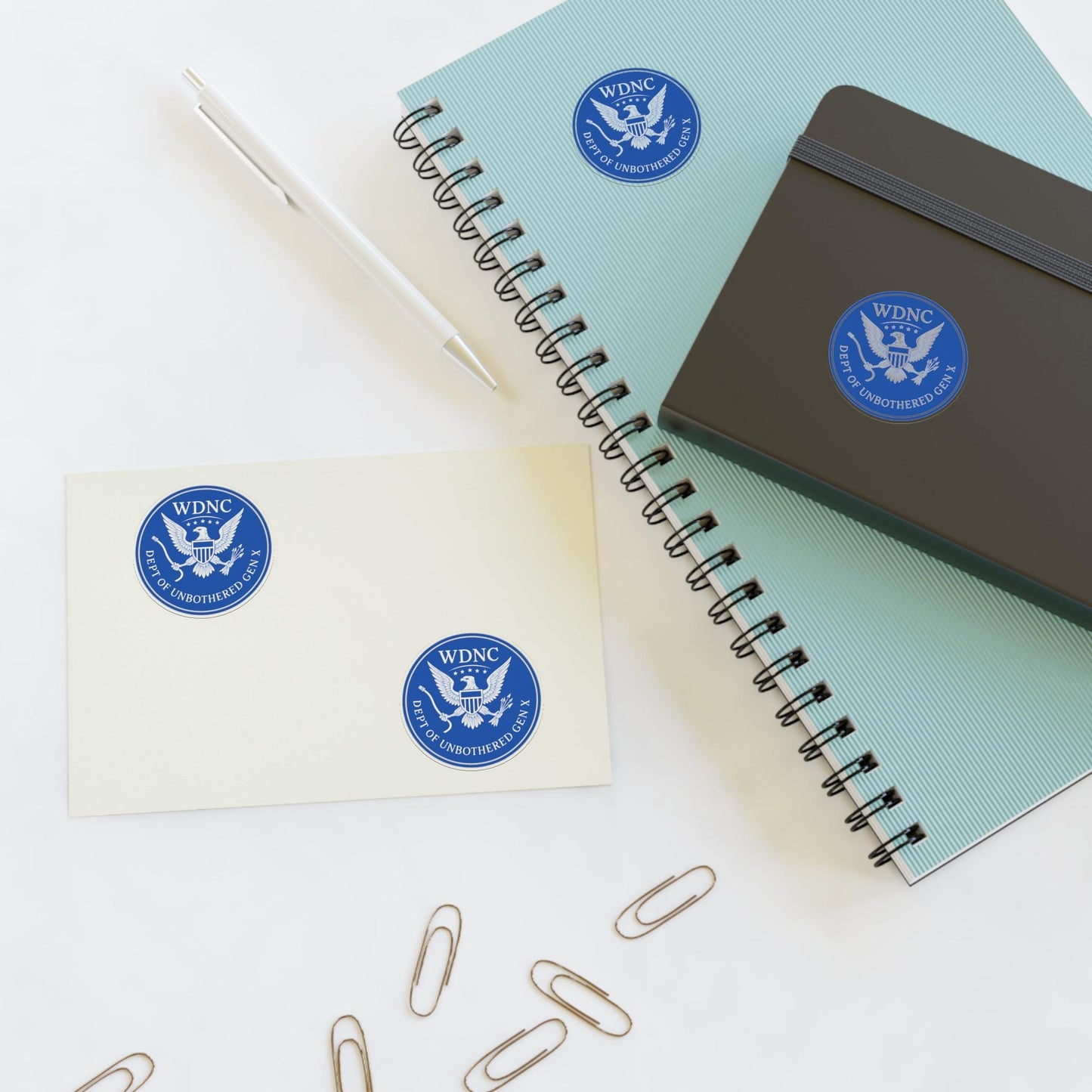 WDNC Department of Unbothered Sticker Sheets, Fun Office Decor, Laptop Stickers, Gift for Students, Journal Decor