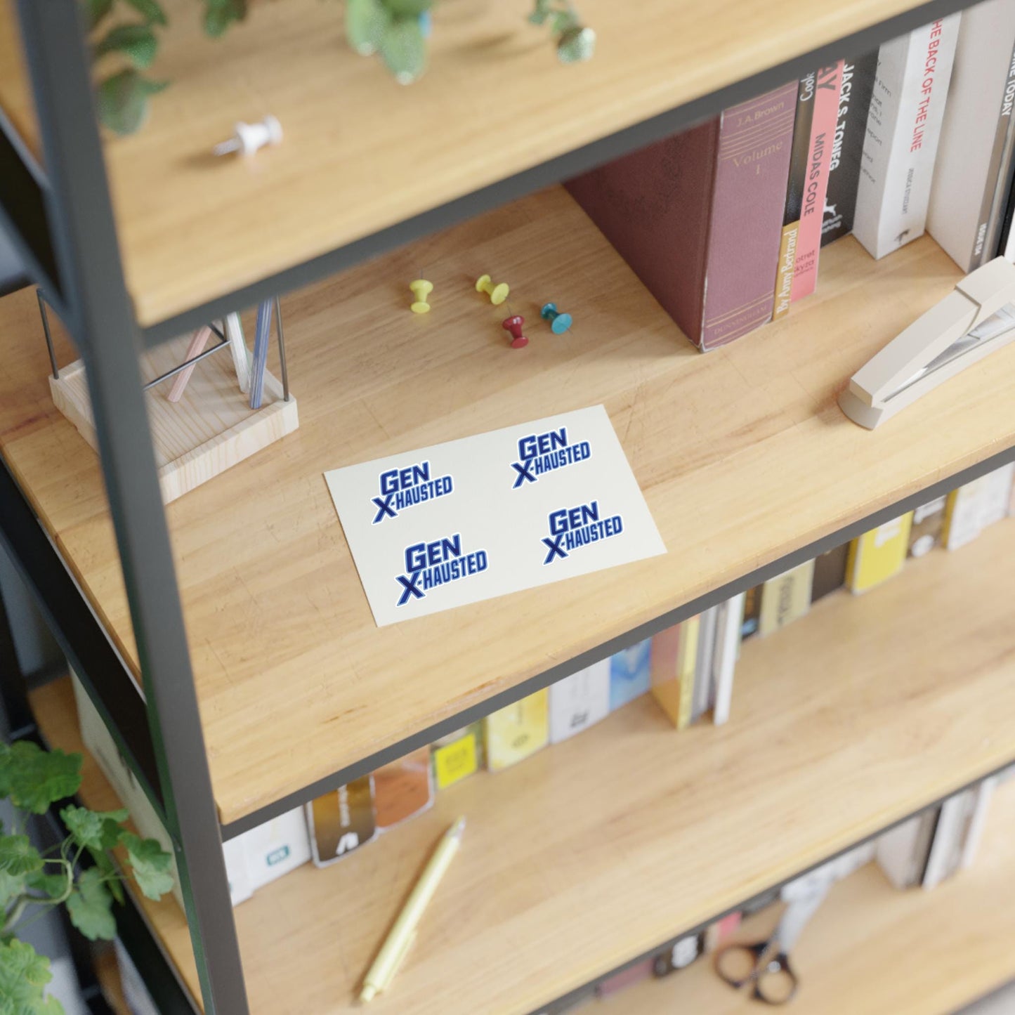 Gen X-Hausted Sticker Sheets - Quirky Office Decor, Fun Gifts, Generation X Humor, Laptop Stickers, Journal Accessories