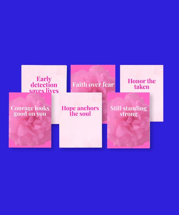 90 Breast Cancer Awareness & Survivor Quotes | Inspirational Pink Ribbon Sayings | Encouraging Faith Hope Strength Phrases, Editable