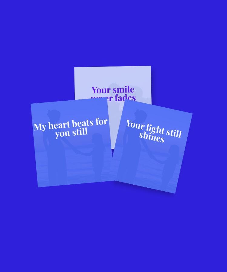 Editable Grief Quote Canva Template for Parents | Memorial & Bereavement Quote Bundle | Printable Sympathy Loss of Child Quotes