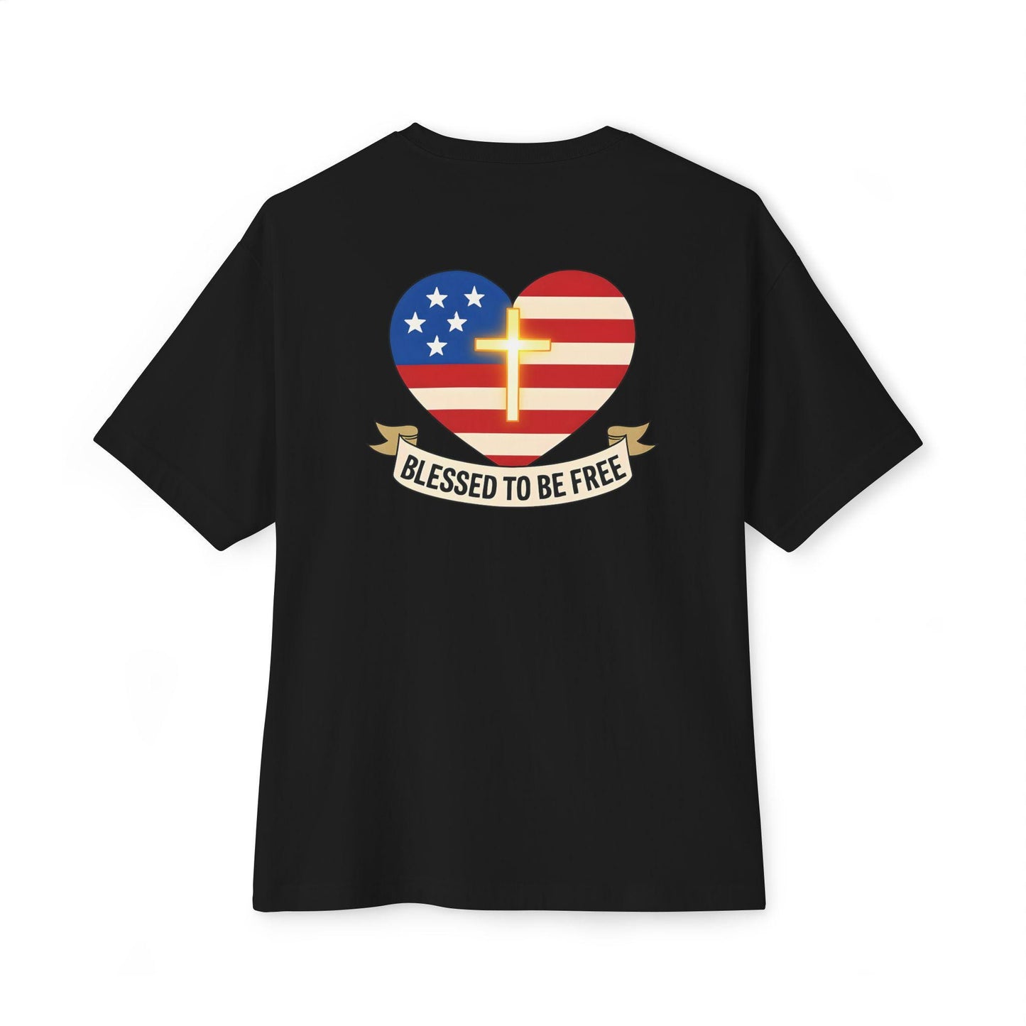Freedom & Faith Unisex Oversized Tee, Summer Vibes Tee, Casual Gift, Patriotic Apparel, Faith-Based Outfit