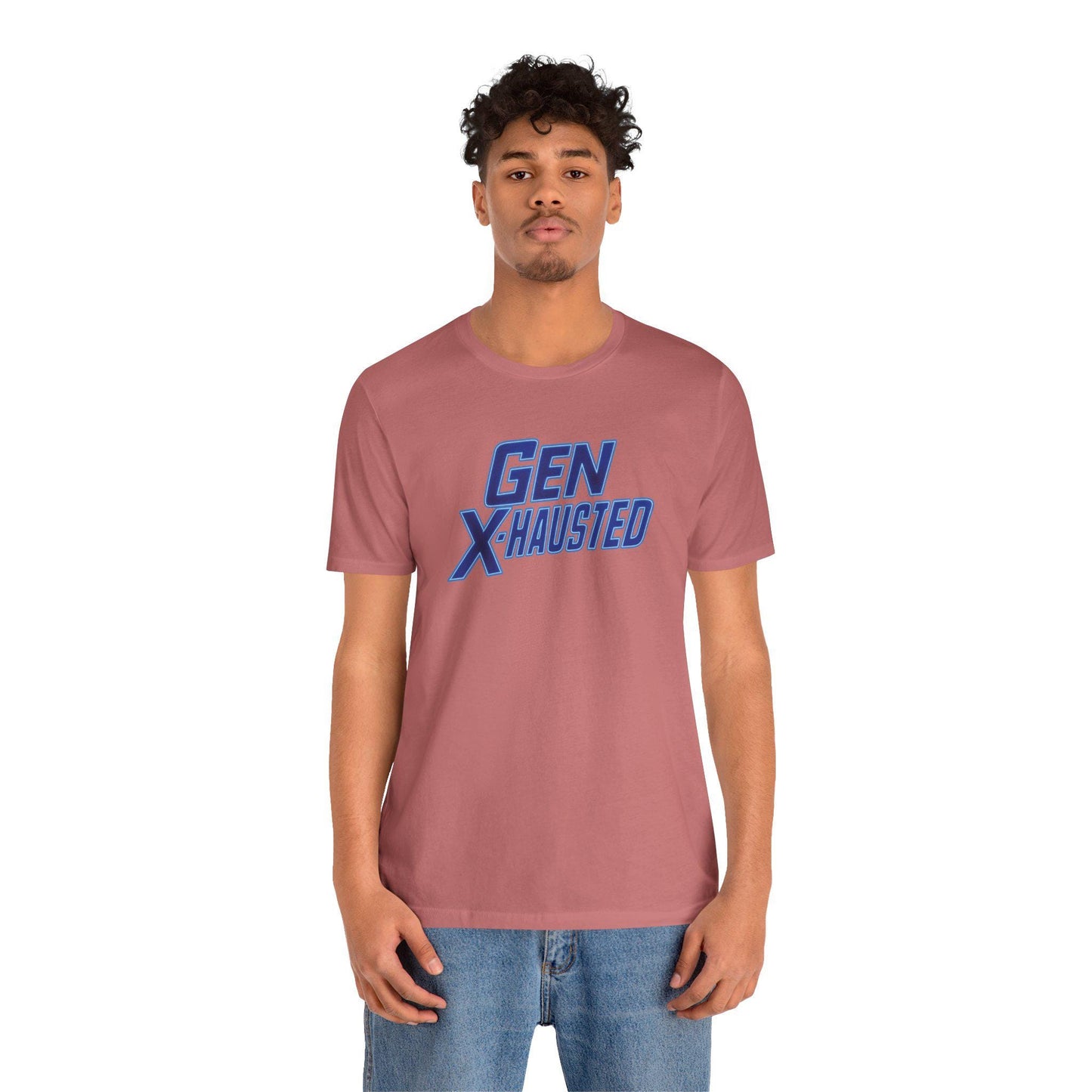 Gen Xhausted Unisex Tee - Retro Humor Tee, Gift for Gen X, Casual Wear, Trendy Graphic Shirt, Unique Meme Apparel