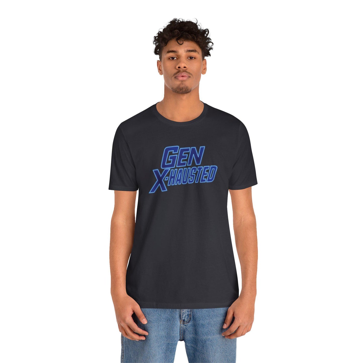 Gen Xhausted Unisex Tee - Retro Humor Tee, Gift for Gen X, Casual Wear, Trendy Graphic Shirt, Unique Meme Apparel