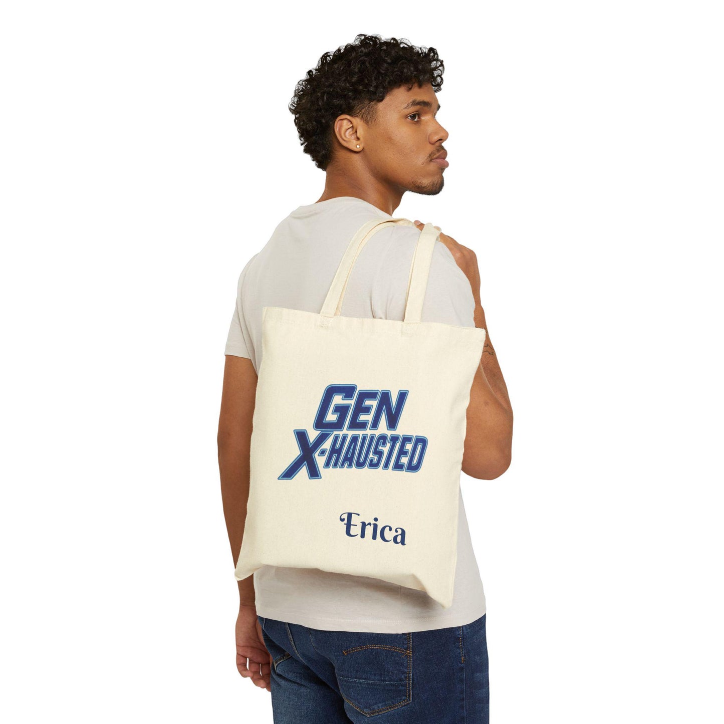 Gen X Humor Cotton Canvas Tote Bag - Reusable Eco-Friendly Grocery Bag