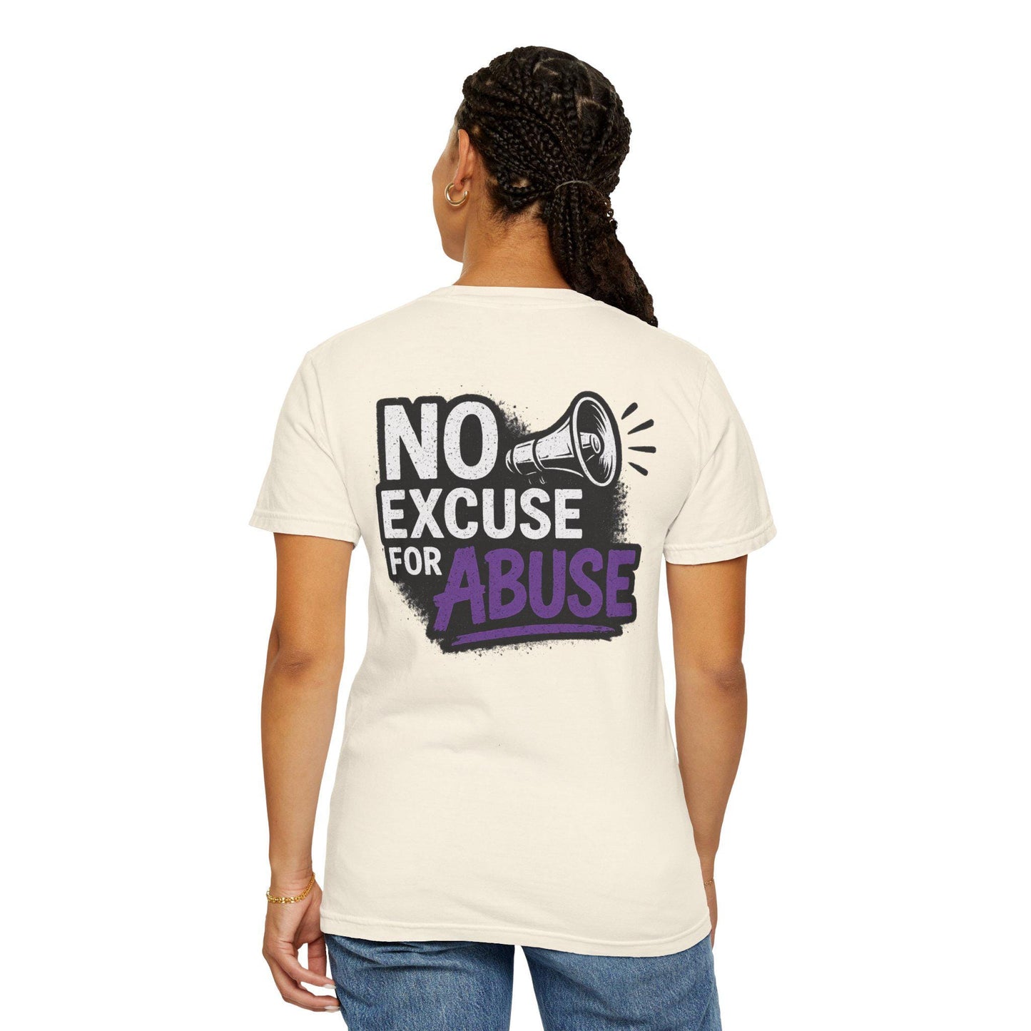 Empowering Unisex T-Shirt: "No Excuse for Abuse" - Casual Wear, Gift for Activists, Awareness Apparel, Comfort Tee