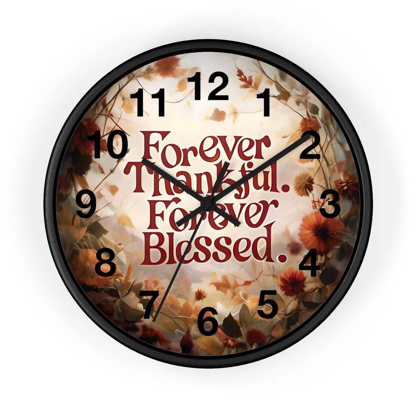 Thankful Blessed Wall Clock: Inspirational Religious Home Decor