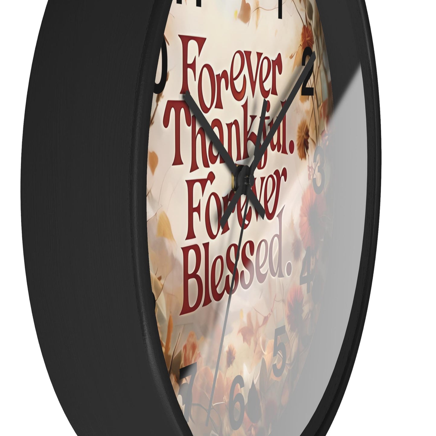 Thankful Blessed Wall Clock: Inspirational Religious Home Decor