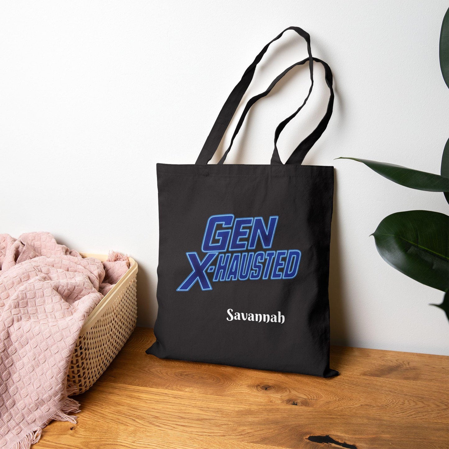Gen X-Hausted Cotton Canvas Tote Bag: Eco-Friendly Everyday Bag