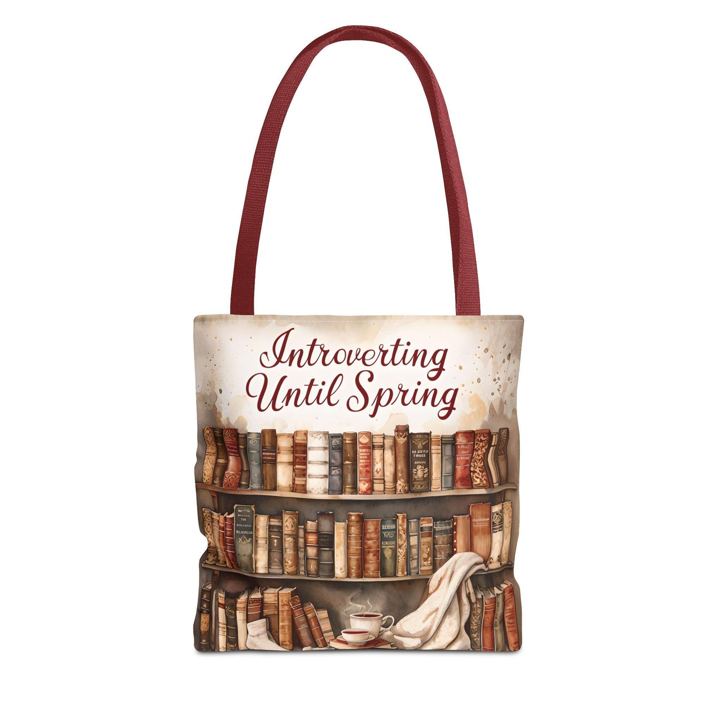 Book Lover Tote Bag: "Introverting Until Spring" Literary Gift