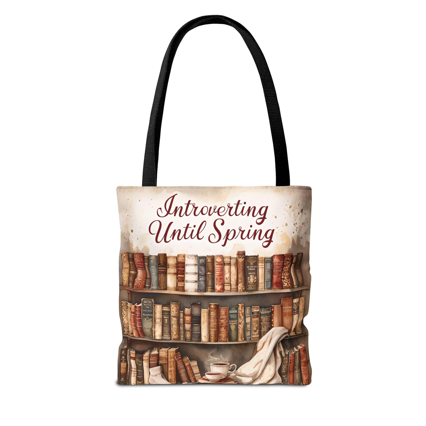 Book Lover Tote Bag: "Introverting Until Spring" Literary Gift