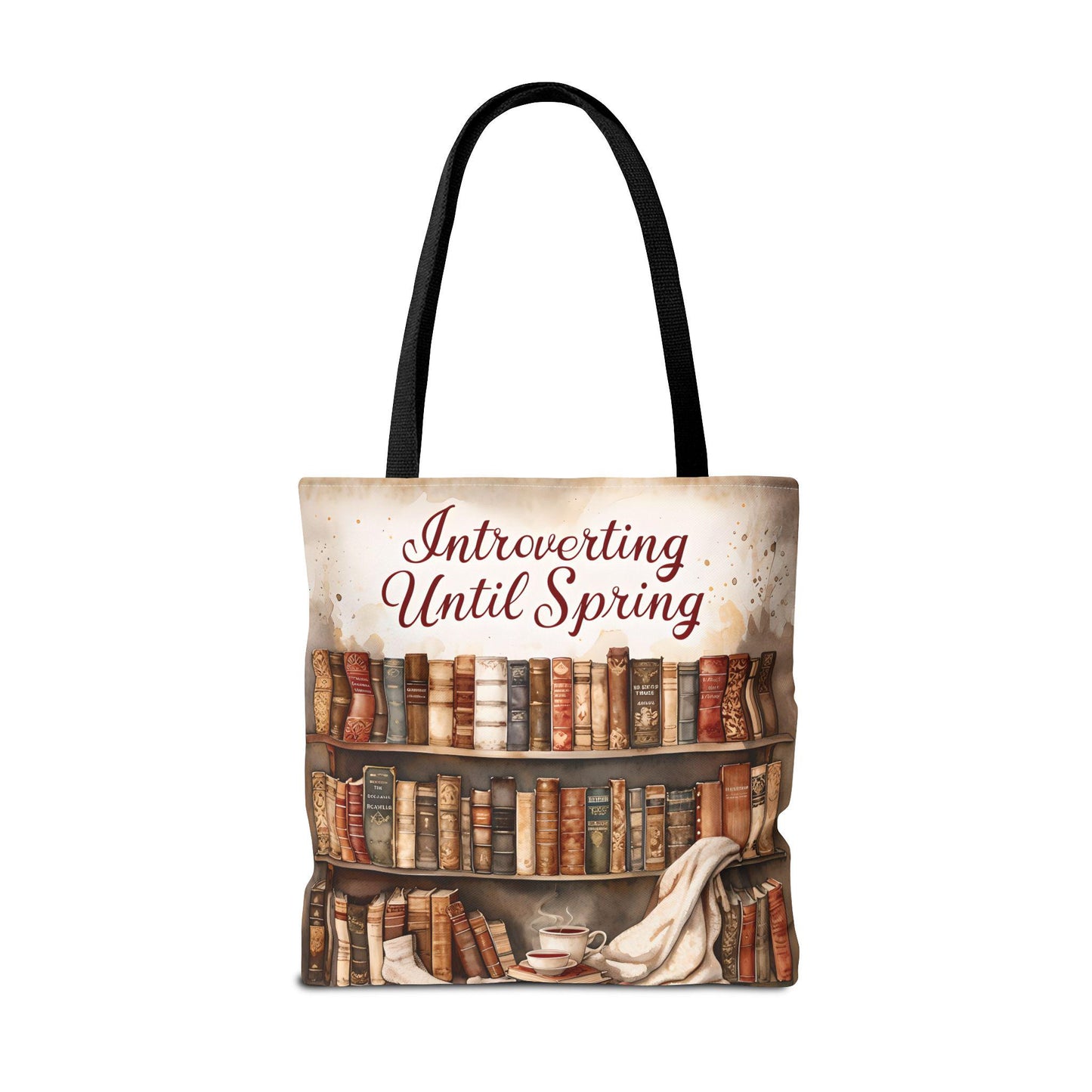 Book Lover Tote Bag: "Introverting Until Spring" Literary Gift