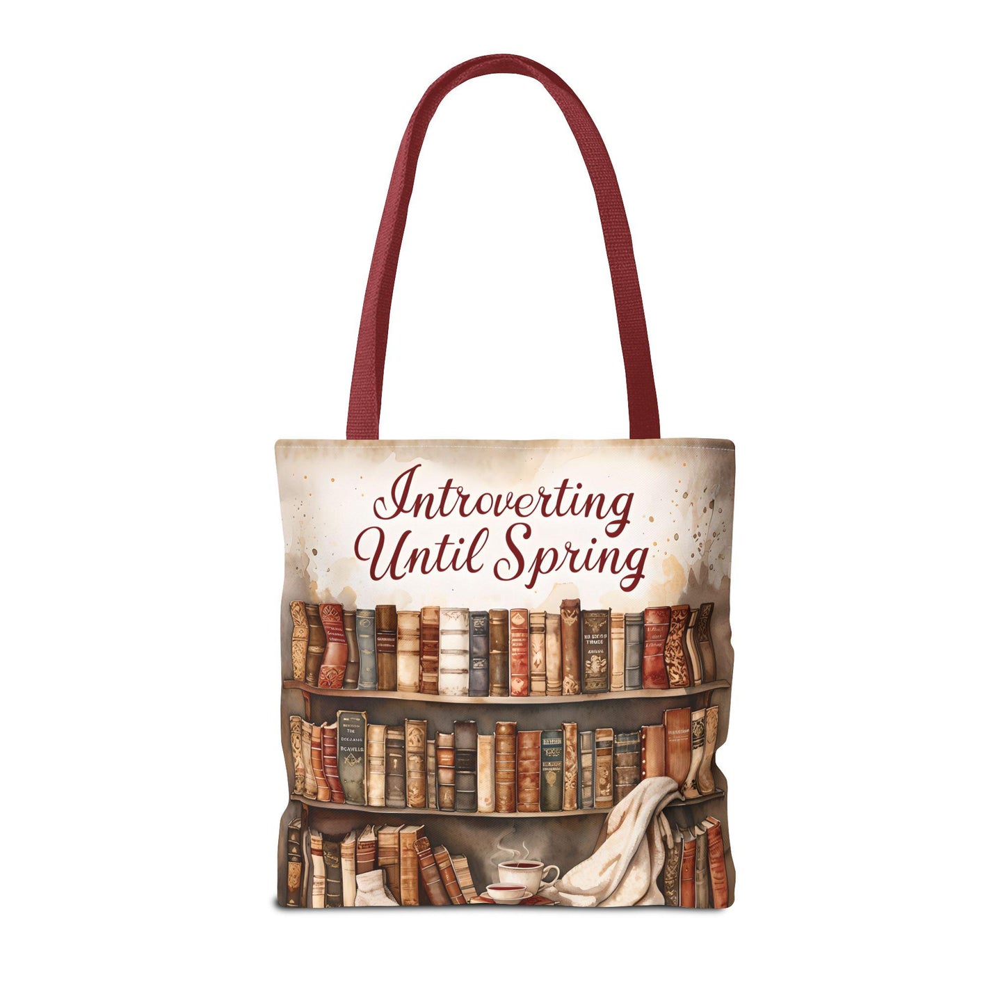 Book Lover Tote Bag: "Introverting Until Spring" Literary Gift