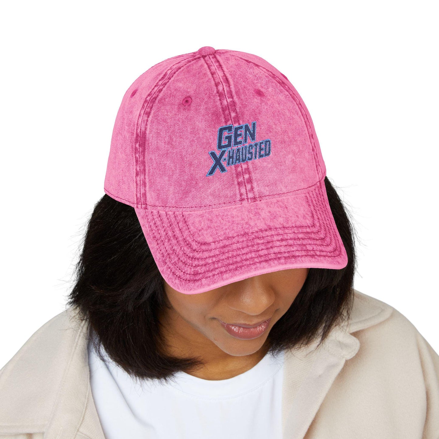 Gen X Embroidered Vintage Cap: Retro Style Cotton Hat