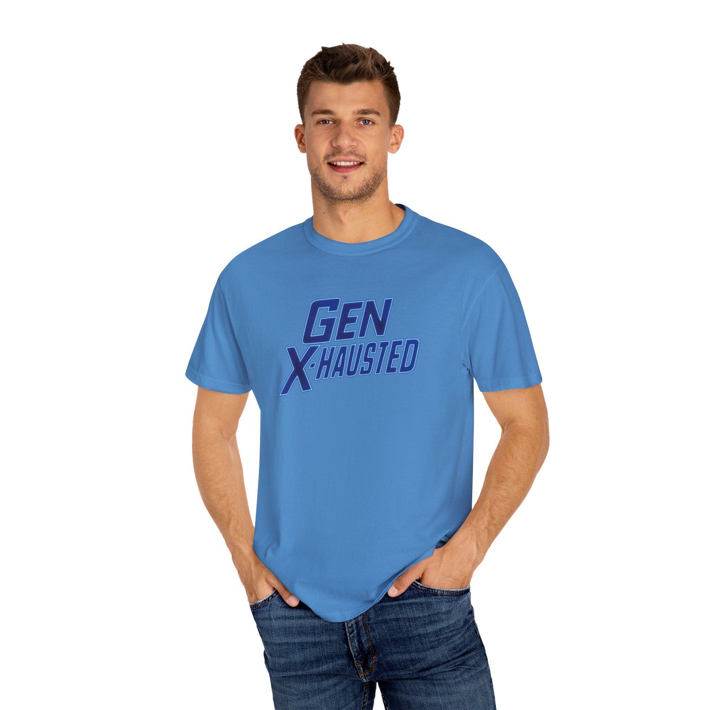 Gen X-Hausted T-Shirt: Retro 80s 90s Humor Tee