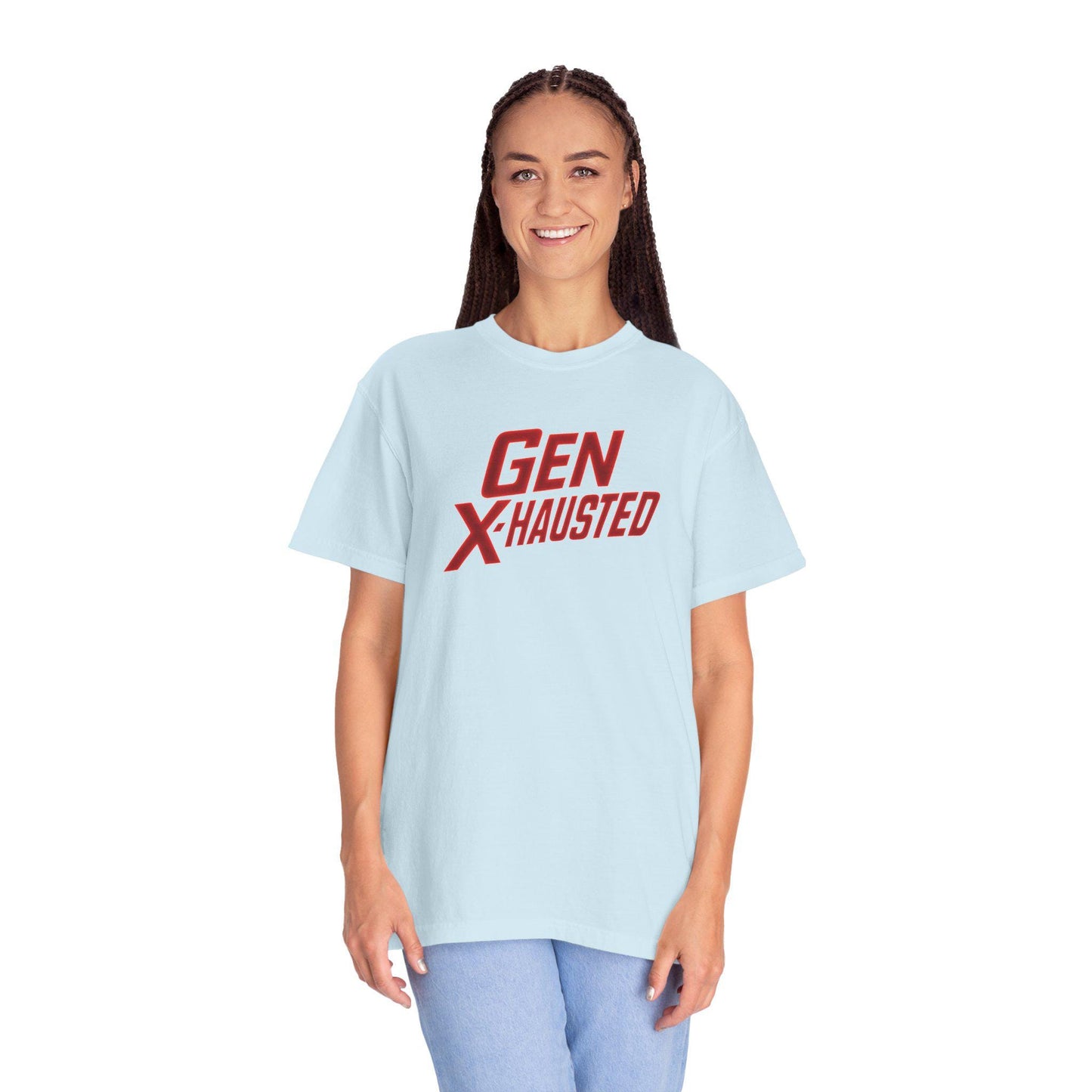 Gen X-Hausted T-Shirt: Funny Gen X Humor, Vintage 80s 90s Style