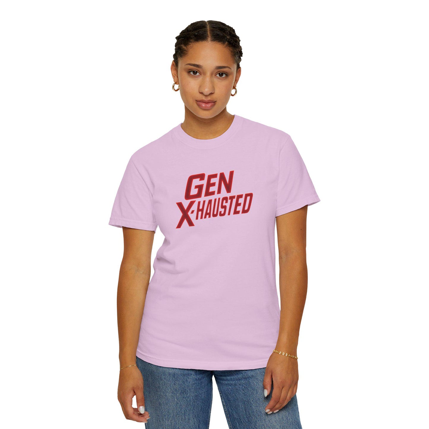 Gen X-Hausted T-Shirt: Funny Gen X Humor, Vintage 80s 90s Style