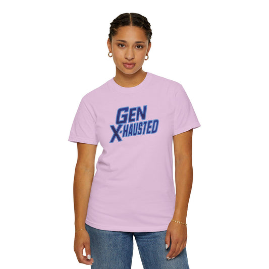 Gen X-Hausted T-Shirt: Vintage Style Gen X Humor Tee