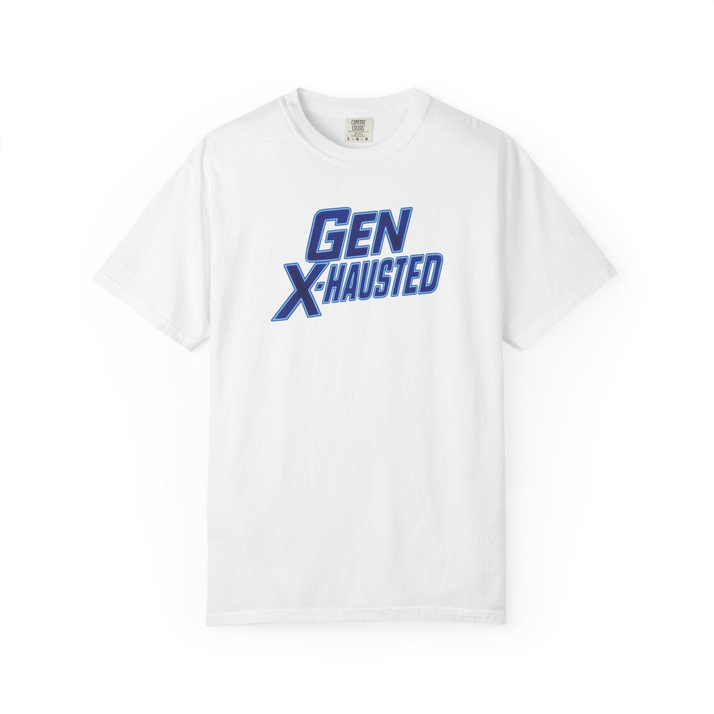 Gen X-Hausted T-Shirt: Vintage Style Gen X Humor Tee