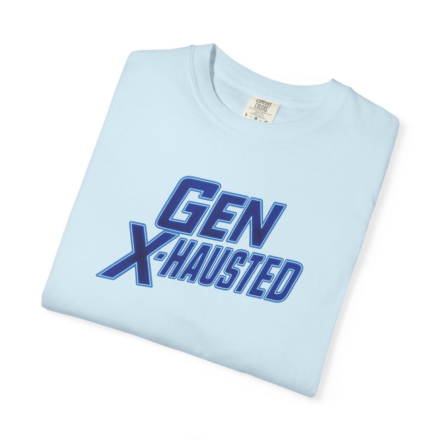 Gen X-Hausted T-Shirt: Vintage Style Gen X Humor Tee
