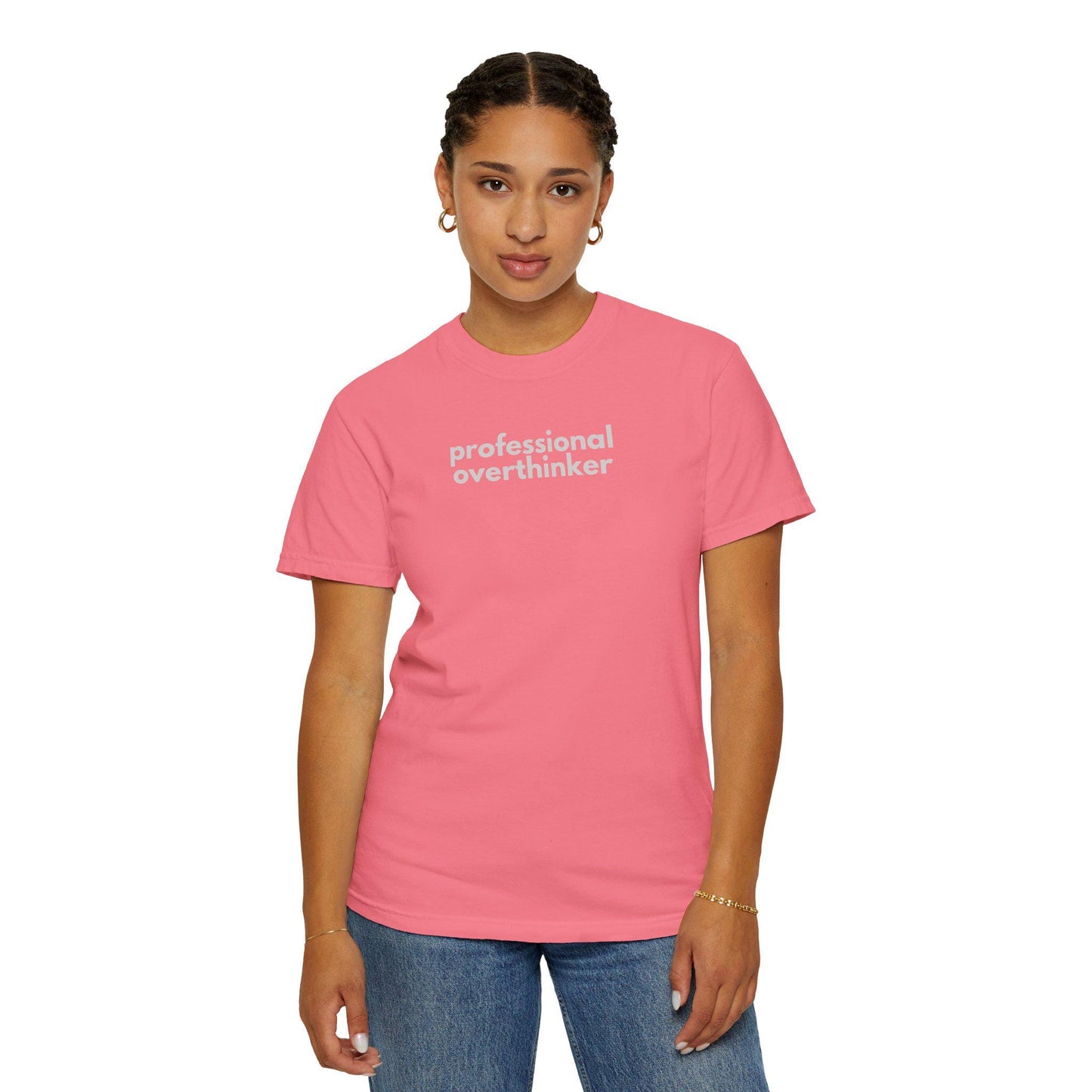 Professional Overthinker T-Shirt: Gen X Humor, Sarcastic Vintage Style Tee