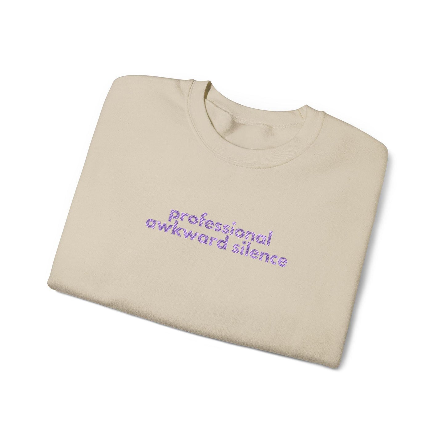 Awkward Silence Sweatshirt: Funny Graphic Crewneck Jumper