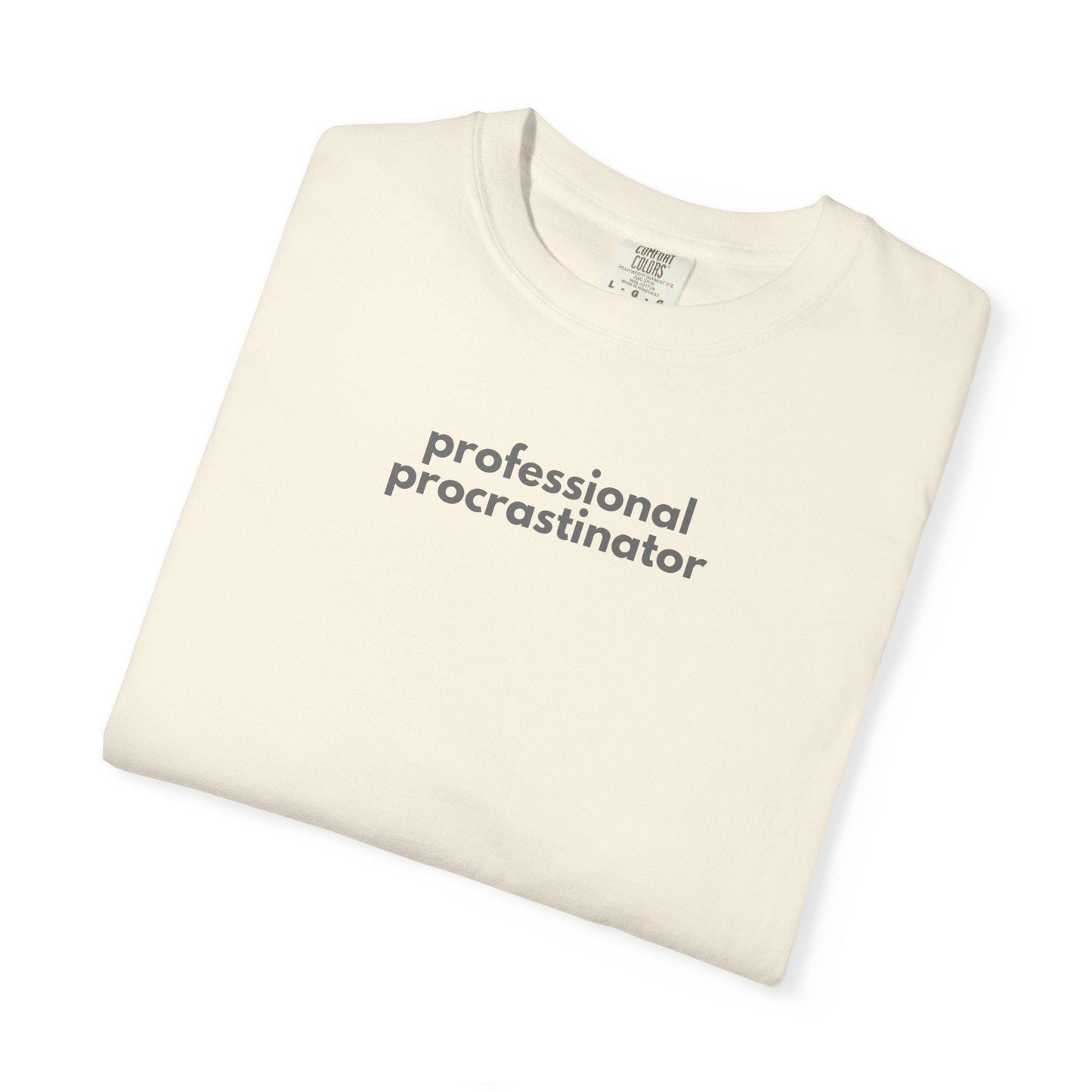 Professional Procrastinator T-Shirt: Funny Graphic Tee - Comfort Colors