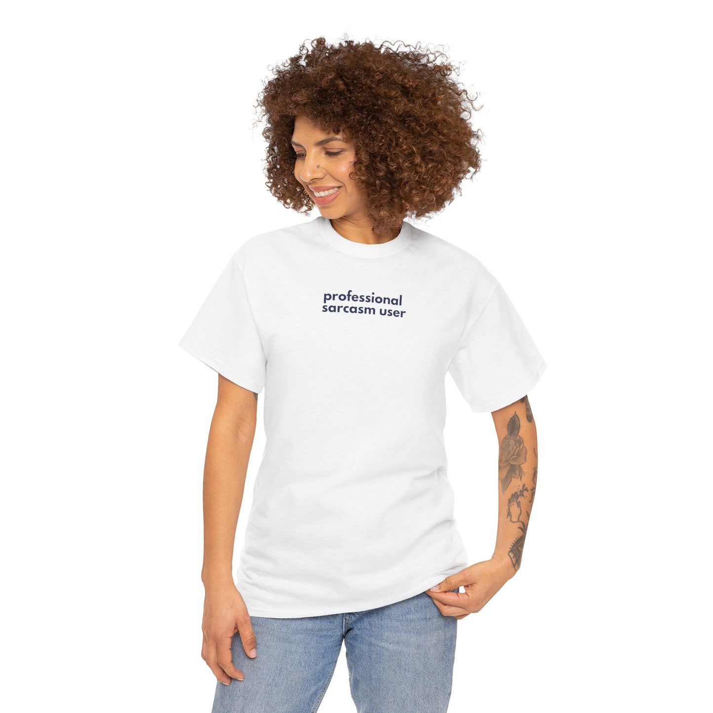 Professional Sarcasm User Heavy Cotton Tee: Funny Statement Shirt