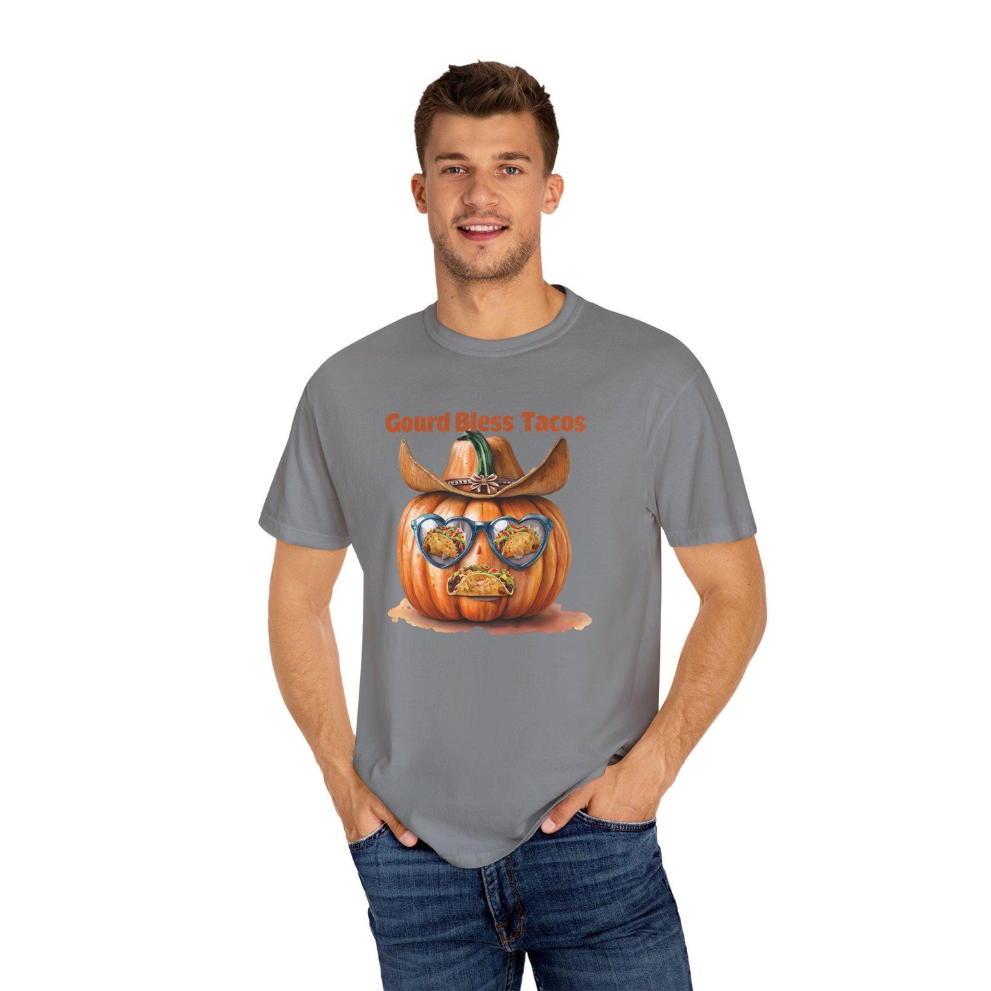 Gourd Bless Tacos T-Shirt: Funny Halloween Graphic Tee