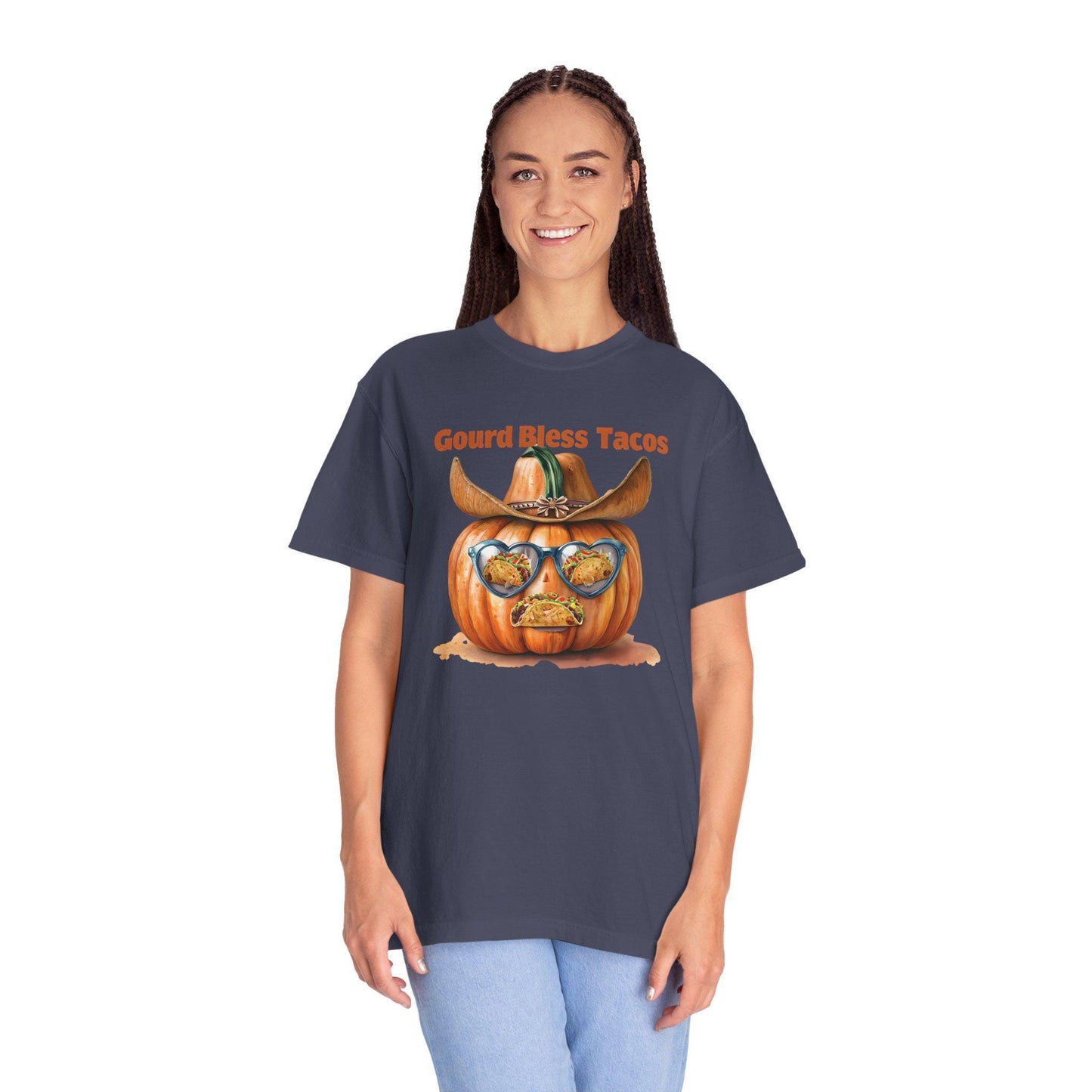 Gourd Bless Tacos T-Shirt: Funny Halloween Graphic Tee