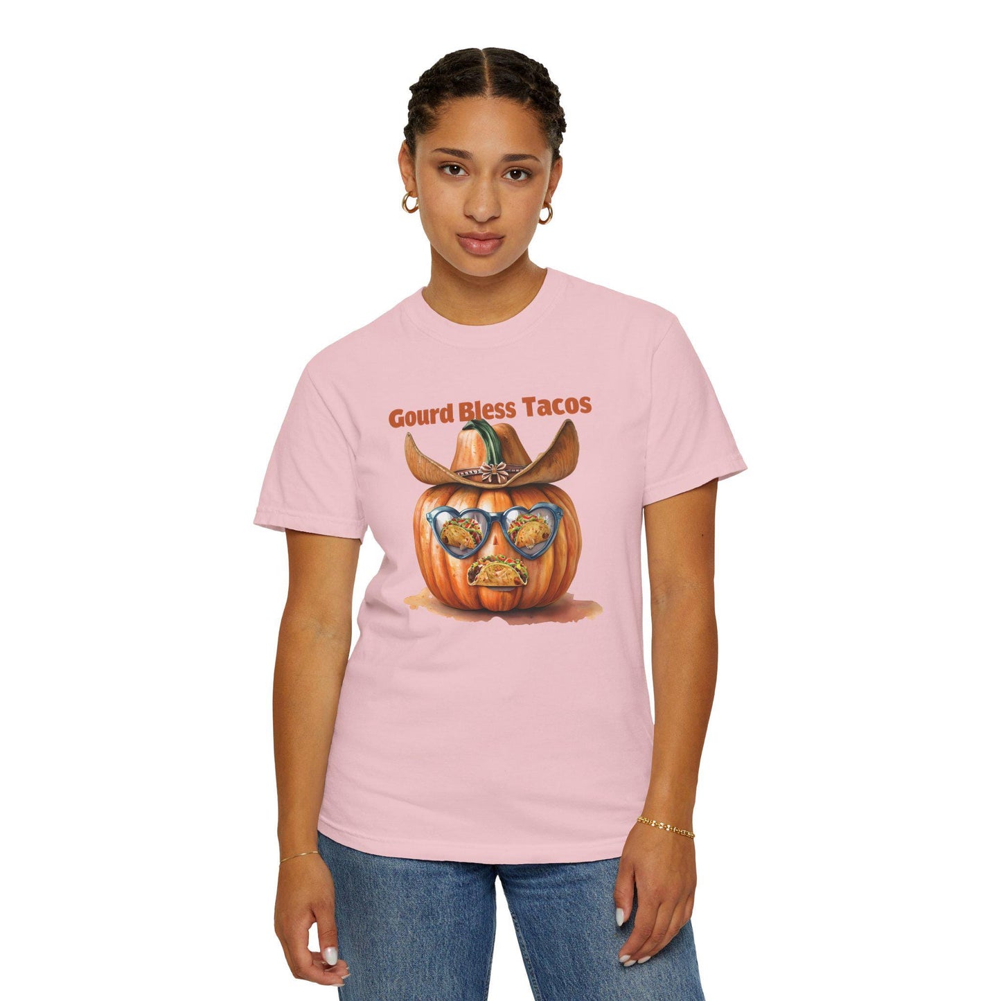 Gourd Bless Tacos T-Shirt: Funny Halloween Graphic Tee