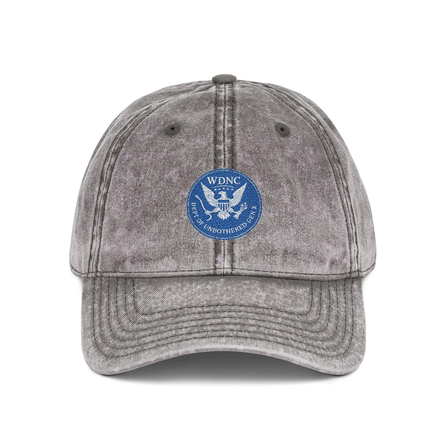 Embroidered Vintage Cap, WDNC Dept of Unbothered Gen X Humor, Funny Hat, Retro Baseball Cap, Distressed Dad Cap, Hipster Cap