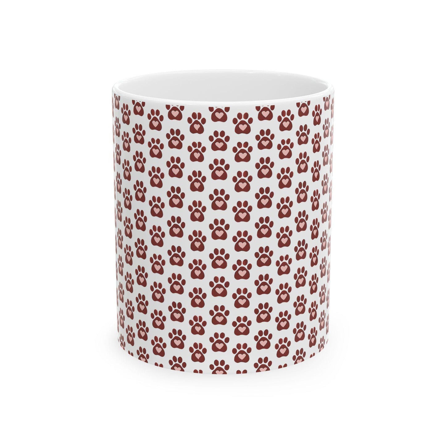 Paw Print Ceramic Mug - Perfect for Pet Lovers, Dog/Cat Gifts, Coffee/Tea Drinkware, Animal Enthusiasts, Birthday/Anniversary