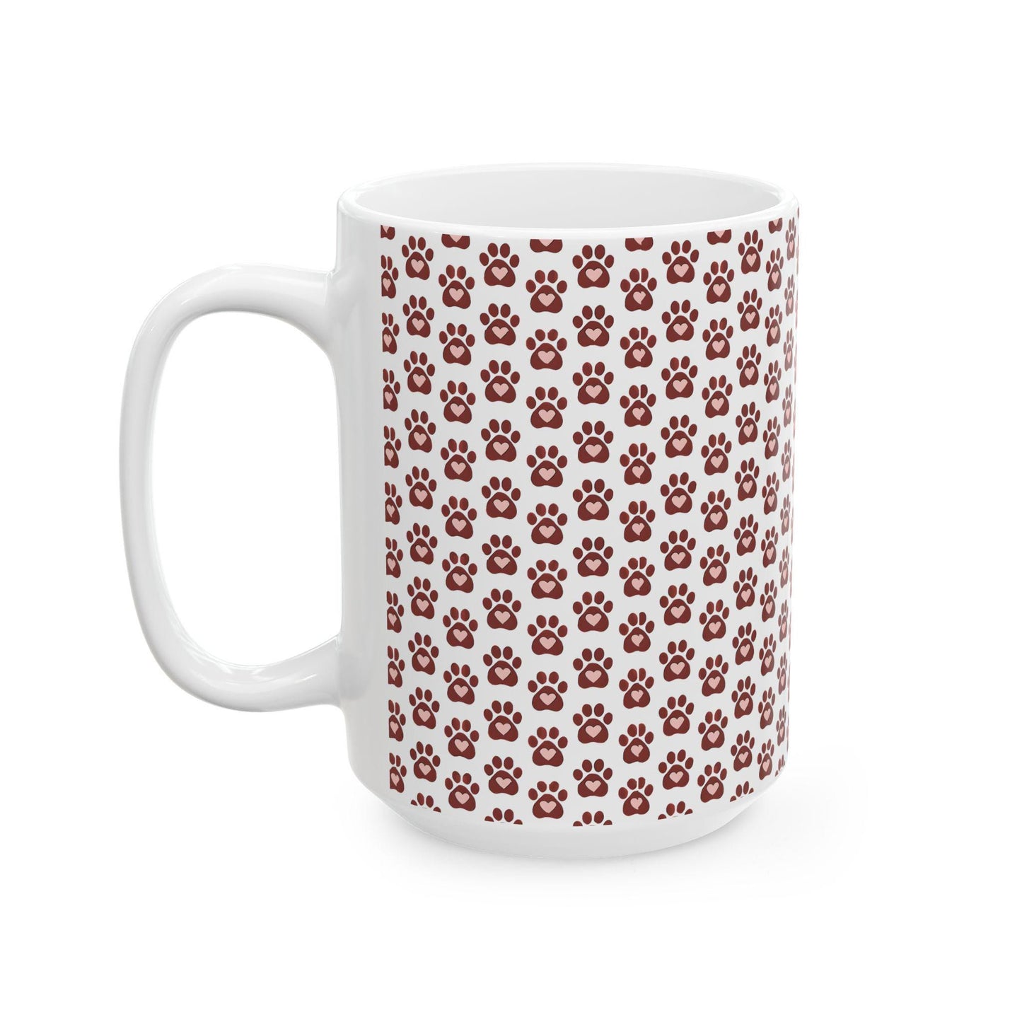 Paw Print Ceramic Mug - Perfect for Pet Lovers, Dog/Cat Gifts, Coffee/Tea Drinkware, Animal Enthusiasts, Birthday/Anniversary