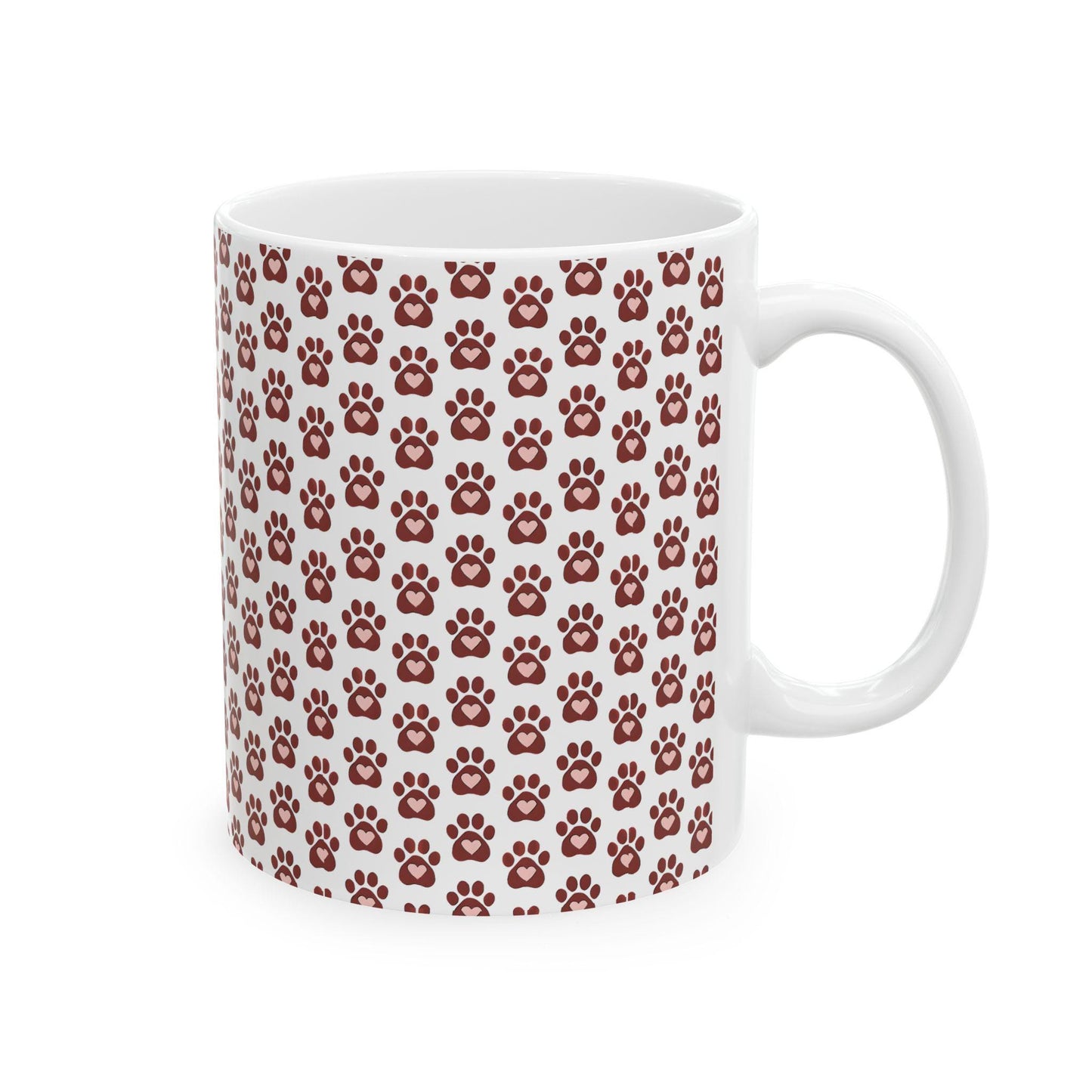 Paw Print Ceramic Mug - Perfect for Pet Lovers, Dog/Cat Gifts, Coffee/Tea Drinkware, Animal Enthusiasts, Birthday/Anniversary