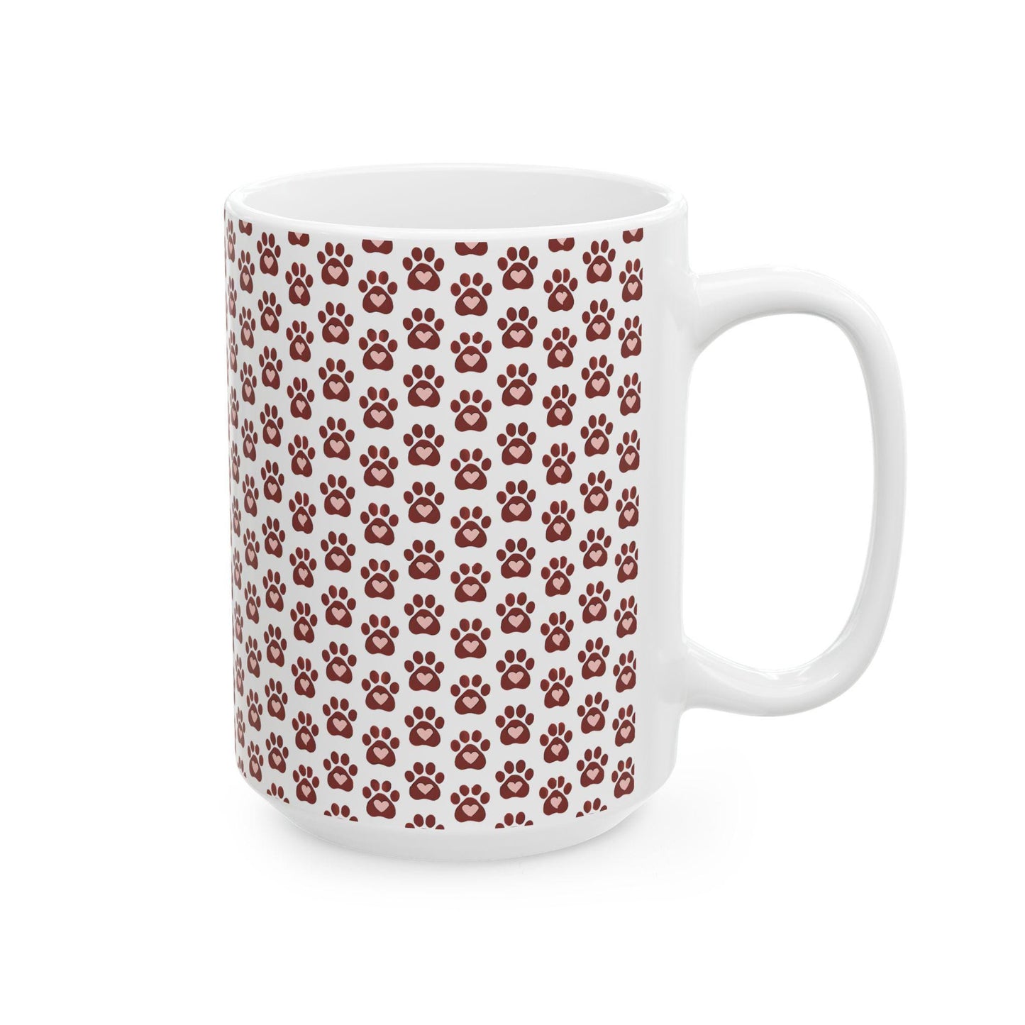 Paw Print Ceramic Mug - Perfect for Pet Lovers, Dog/Cat Gifts, Coffee/Tea Drinkware, Animal Enthusiasts, Birthday/Anniversary