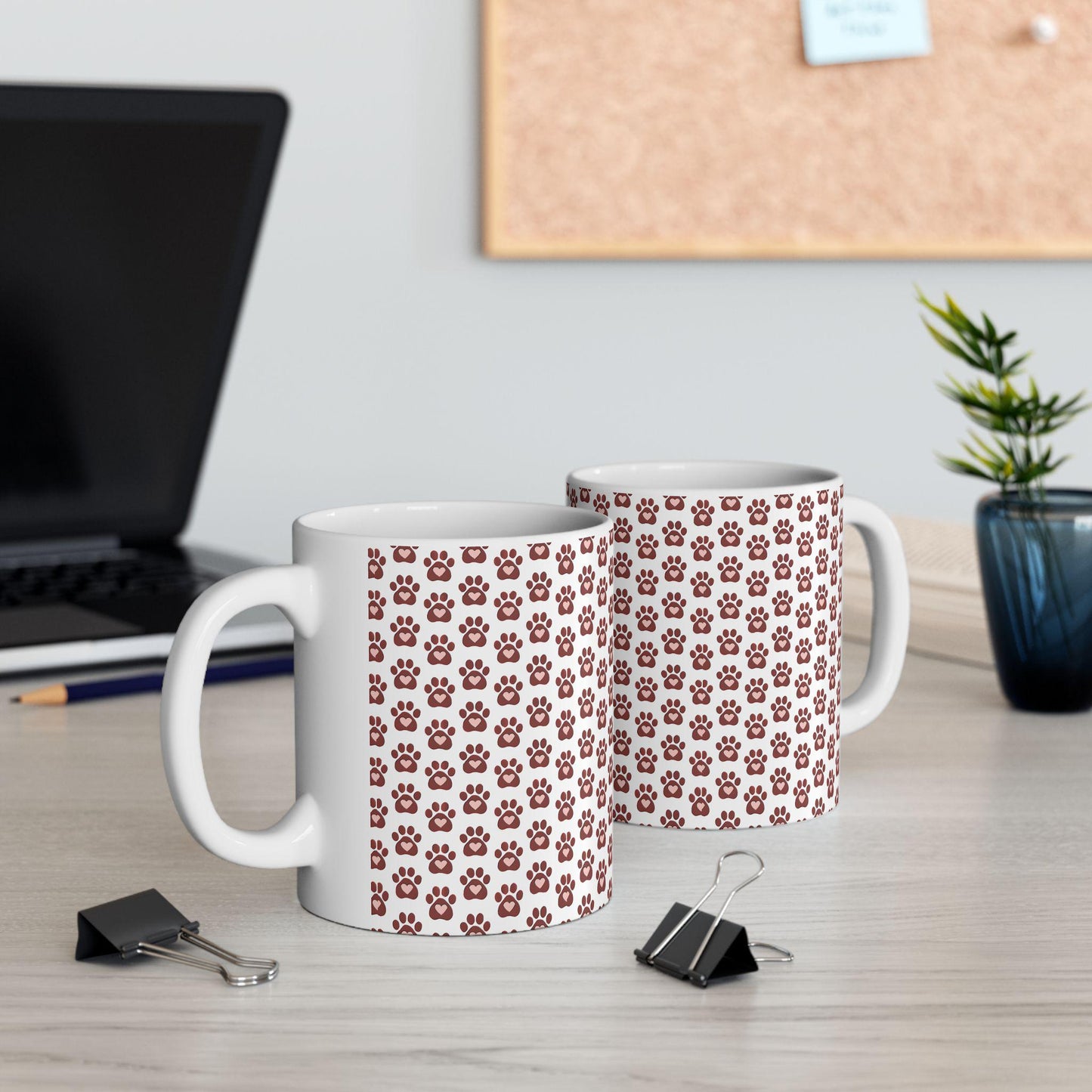 Paw Print Ceramic Mug - Perfect for Pet Lovers, Dog/Cat Gifts, Coffee/Tea Drinkware, Animal Enthusiasts, Birthday/Anniversary