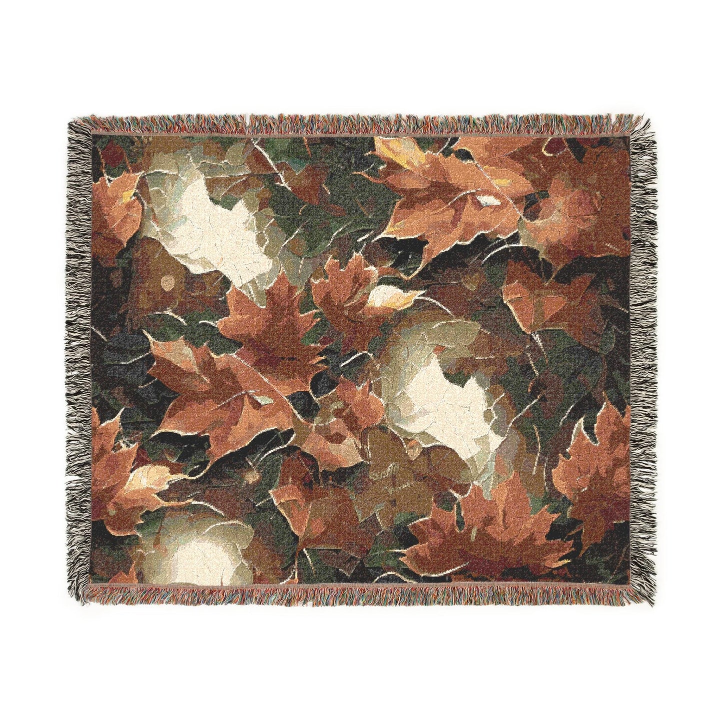 Cozy Artistic Woven Blanket - Floral & Abstract Home Decor, Great for Gift, Sofa, Bed, Fall Decor, Warm Throw