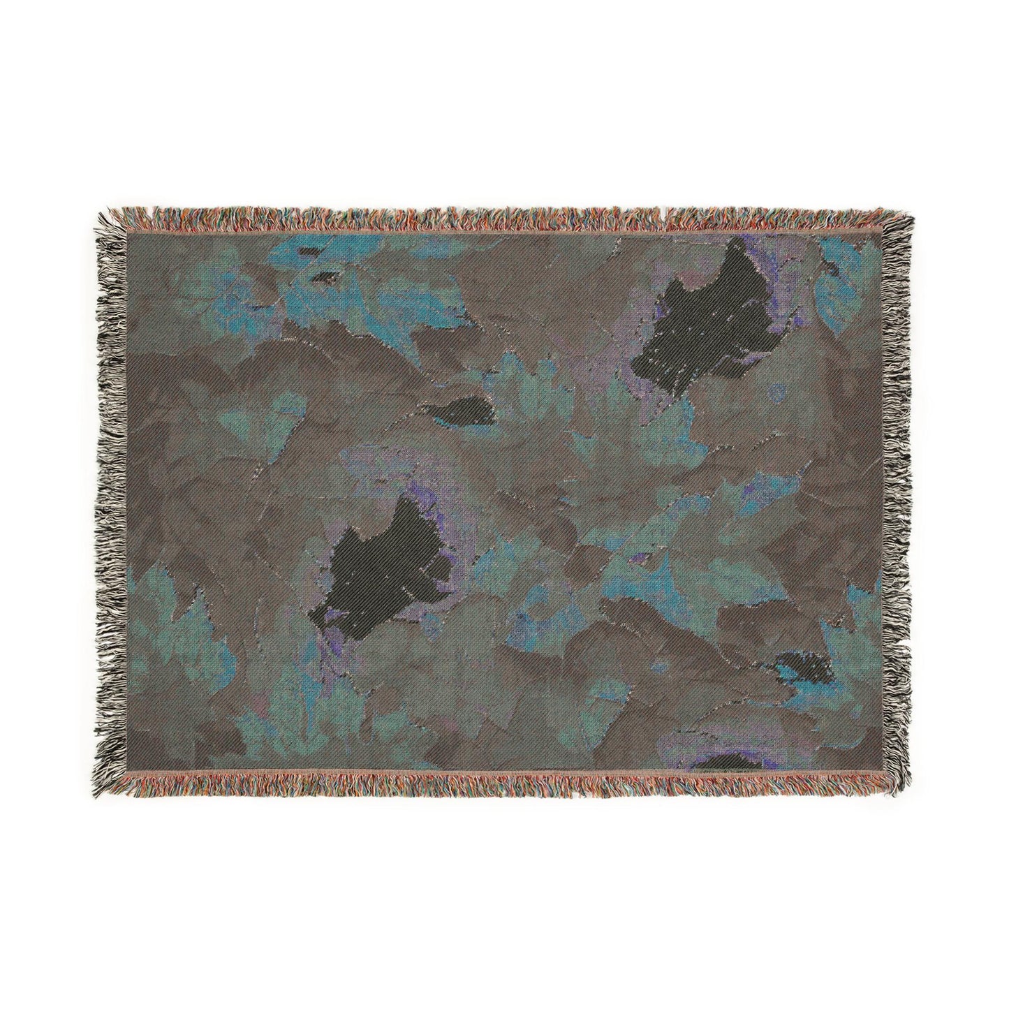 Cozy Artistic Woven Blanket - Floral & Abstract Home Decor, Great for Gift, Sofa, Bed, Fall Decor, Warm Throw