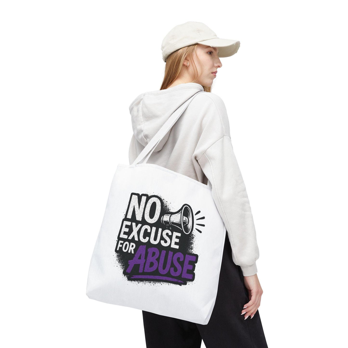 Empowerment Tote Bag - No Excuse for Abuse, Advocacy Tote, Eco-Friendly Bag, Fundraiser Gift, Awareness Campaign Bag