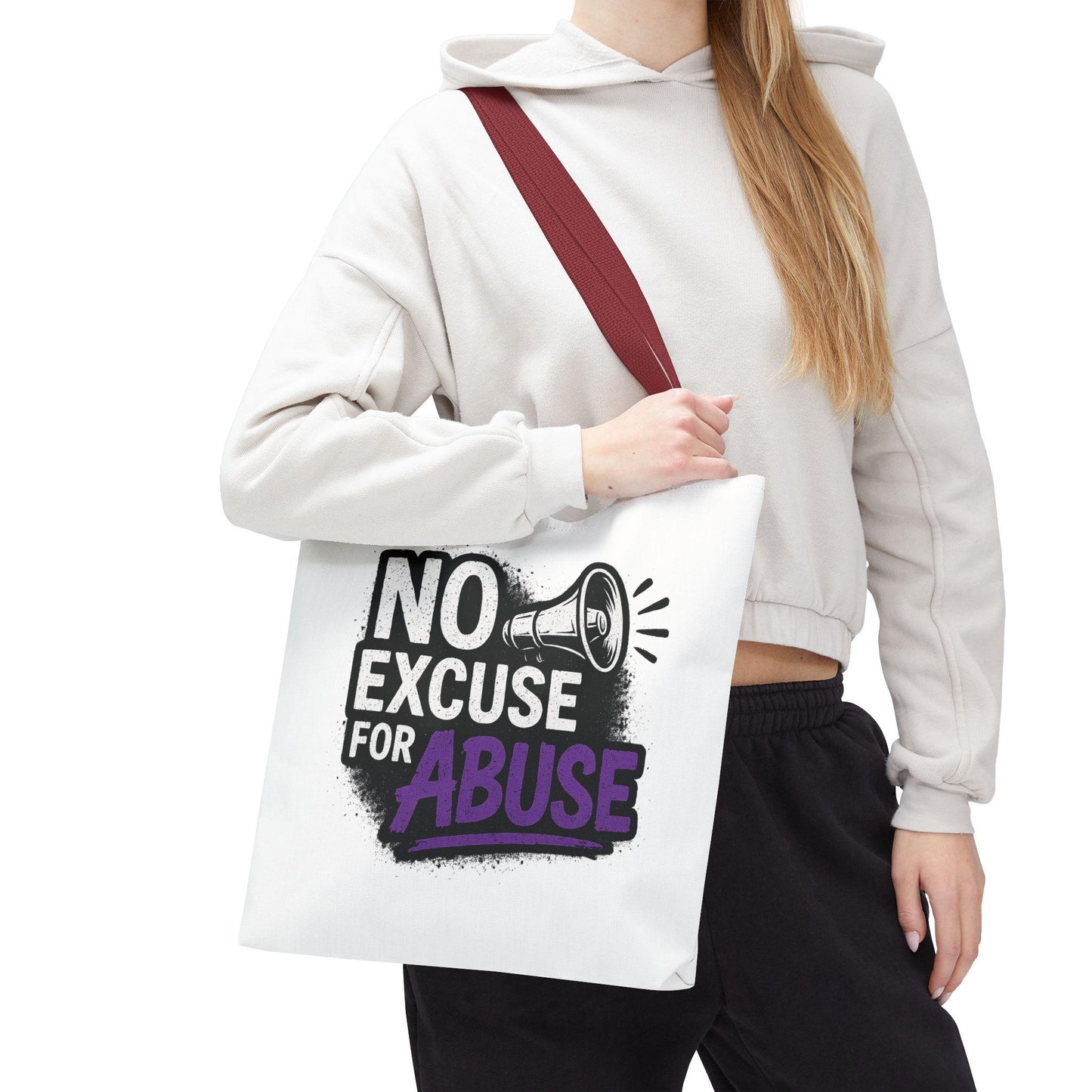 Empowerment Tote Bag - No Excuse for Abuse, Advocacy Tote, Eco-Friendly Bag, Fundraiser Gift, Awareness Campaign Bag
