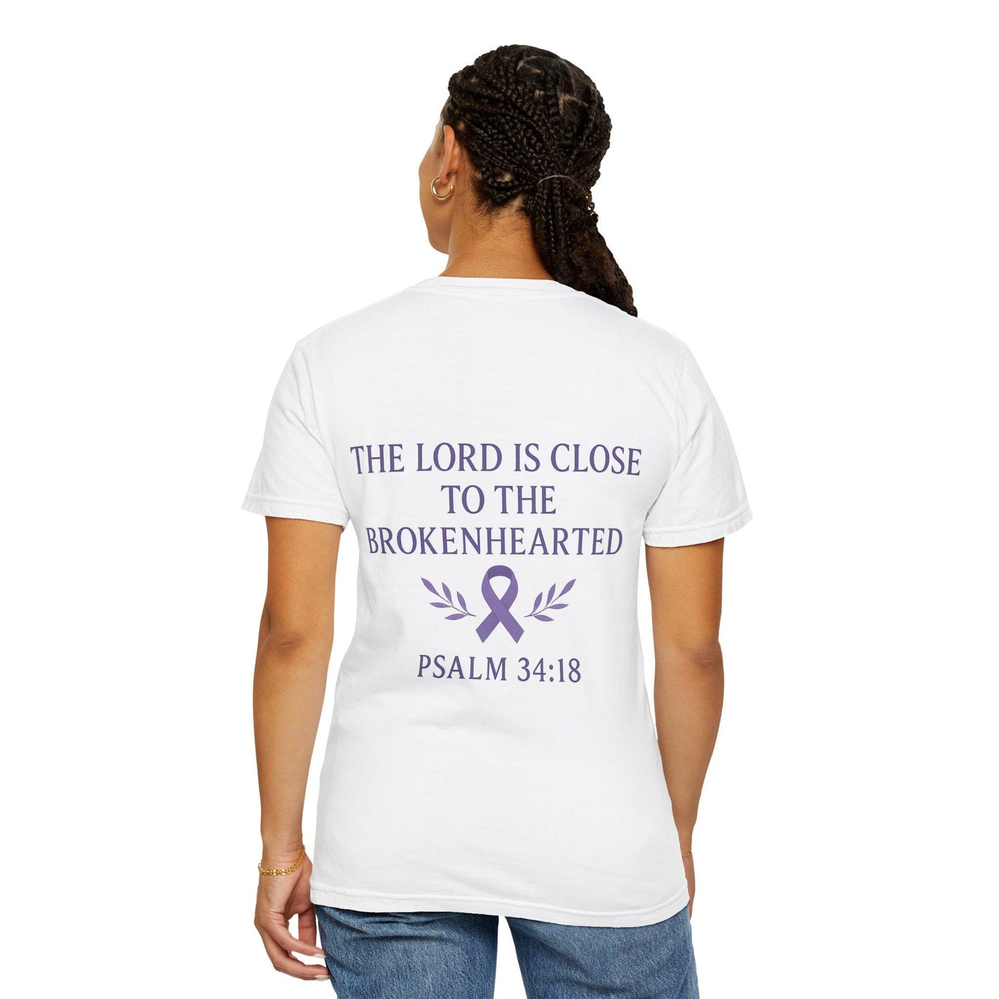 Garment-Dyed T-Shirt with Inspirational Quote, Unisex Motivational Tee, Gift for Faith, Comfort Clothing, Christian Apparel, Awareness