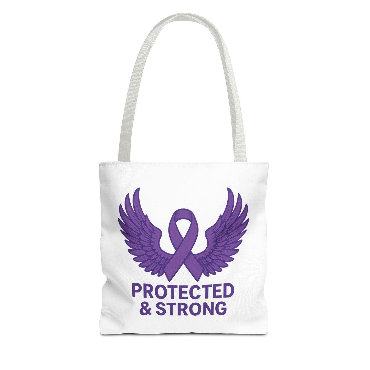 Protected and Strong Awareness Tote Bag, Eco-Friendly Shoulder Bag, Reusable Grocery Bag, Canvas Shopping Tote, Gift for Activists,