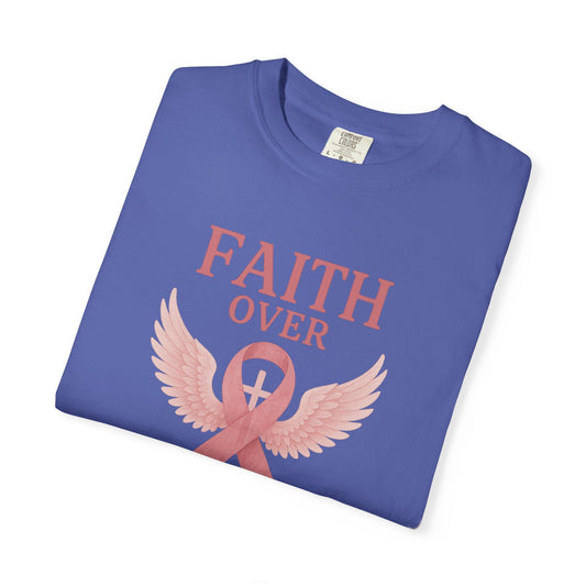Faith Over Fear Unisex T-Shirt, Inspirational Shirt, Breast Cancer Awareness Tee, Gift for Support, Everyday Casual Wear