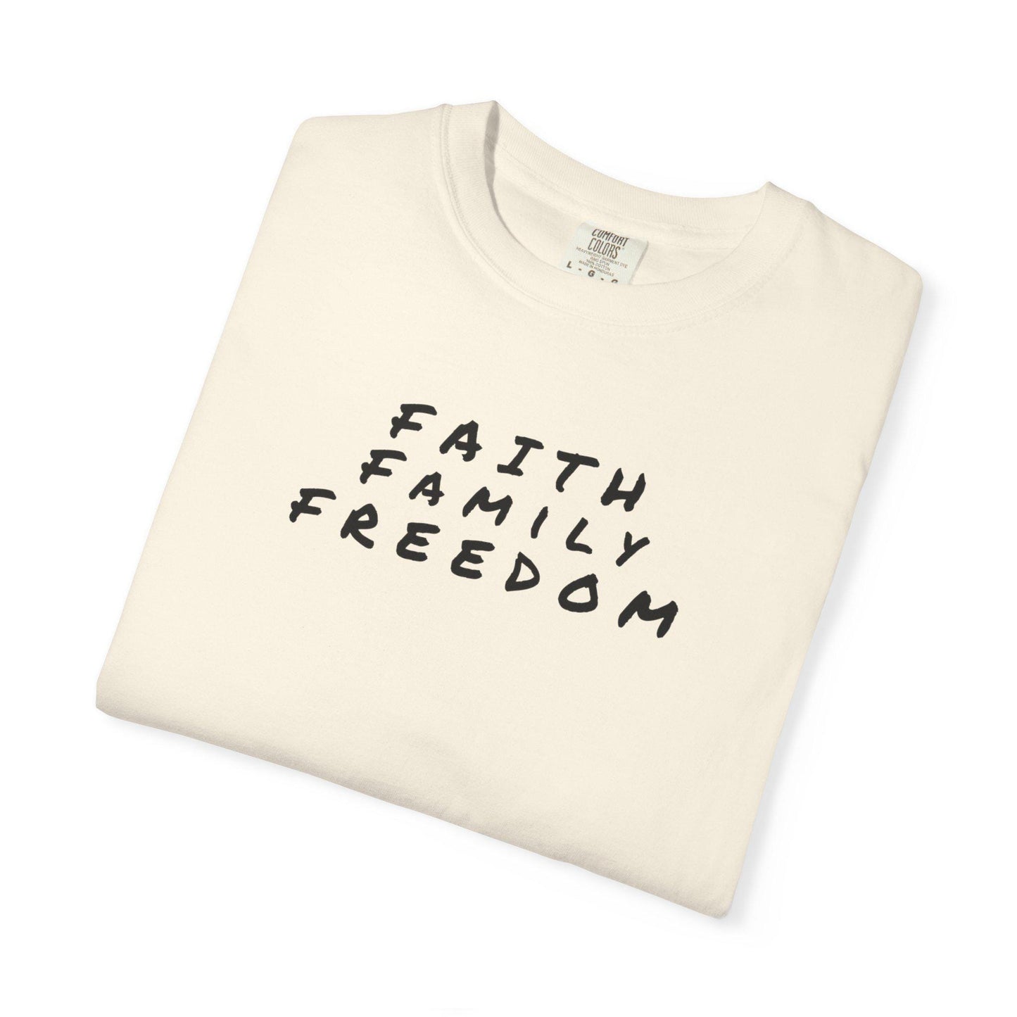 Faith Family Freedom Unisex T-shirt, Christian Tee, Faith Over Fear Shirt, Religious Apparel, Inspirational Clothing