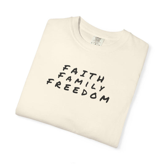 Faith Family Freedom Unisex T-shirt, Christian Tee, Faith Over Fear Shirt, Religious Apparel, Inspirational Clothing