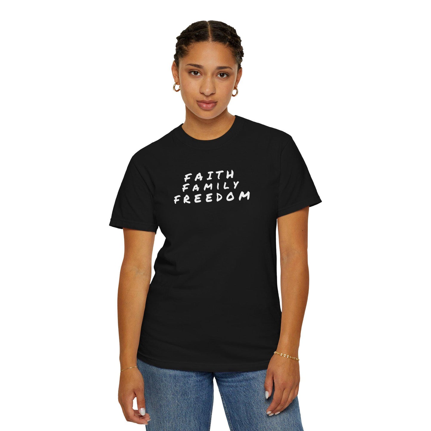 Faith Family Freedom Unisex T-shirt, Christian Tee, Faith Over Fear Shirt, Religious Apparel, Inspirational Clothing